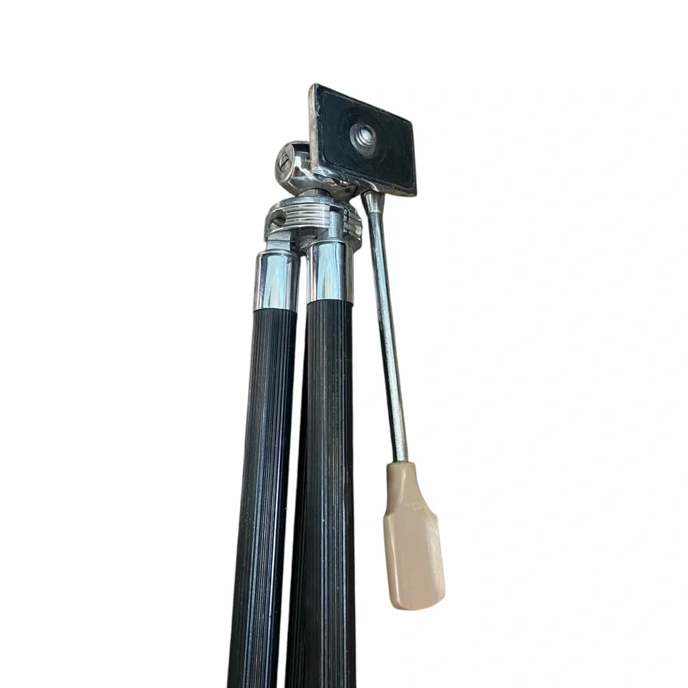 Vintage Minori Cine Camera 6 Section Tripod Rokuwa Co Camera Stand Black Gold